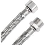 Lot de 2 tuyaux flexibles 3 / 8 , tuyau blind� 3 / 8, raccord et filetage ext�rieur, tuyau de raccordement ...