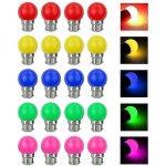 Lot de 20 ampoules led multicolores b22, equivalent 3 w, 30 w, 240 lm, guirlande lumineuse a baionnette, ... Lot de 20 ampoules led multicolores b22, equivalent 3 w, 30 w, 240 lm, guirlande lumineuse a baionnette, ...