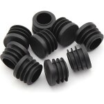 Lot de 20 bouchons ronds noirs en plastique de 28 mm pour tubes, embouts interieurs pour chaises, bureaux, ... Lot de 20 bouchons ronds noirs en plastique de 28 mm pour tubes, embouts interieurs pour chaises, bureaux, ...