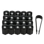 Lot de 20 cache - ecrous de roue de voiture 17 mm en plastique