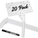 Lot de 20 etiquettes inclin�es de 30 cm de haut pour plantes d'ext�rieur avec marqueur permanent, etiquettes ...
