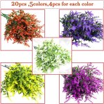 Lot de 20 fleurs artificielles d'extérieur en plastique résistant aux uv pour extérieur, jardin, suspension, ... Lot de 20 fleurs artificielles d'extérieur en plastique résistant aux uv pour extérieur, jardin, suspension, ...