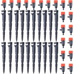 Lot de 20 goutteurs rglables avec support fixe pour tuyau d'arrosage de 4 / 7 mm (1 / 4 ) - micro drip ...