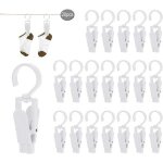 Lot de 20 grandes pinces a linge, pince coupe - vent, epingle en plastique, peut pivoter a 360 degr�s ...