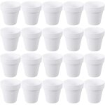 Lot de 20 petits pots de fleurs en terre cuite l�gers pour cr�che ou cactus en c�ramique avec trou d'�vacuatio ...