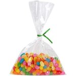 Lot de 20 sacs en plastique transparents avec ruban cadeau pour fermeture et etiquettes multi - usages, ...