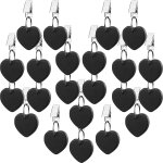 Lot de 22 pinces de poids pour nappe (noir), poids en forme de c?ur pour nappe en pierre, pique - nique ...