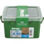 Lot de 230 vis terrasse inox t?te cylindrique torx spax, diam. 5 mm x l. 50 mm