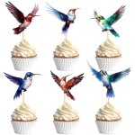Lot de 24 décorations de cupcake oiseaux et animaux - colibri - motif oiseaux - décoration de gâteau ... Lot de 24 décorations de cupcake oiseaux et animaux - colibri - motif oiseaux - décoration de gâteau ...