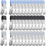 Lot de 24 pinces a linge en acier inoxydable, multifonctionnelles et antid�rapantes, pour chaussettes, ...