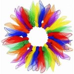 Lot de 24 serviettes de jonglage, serviettes de danse, foulards de jonglage, serviettes de gymnastique ...