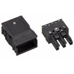Lot de 25 connecteurs de pr�c�blage 3 p�les avec d�charge - femelle noir - 770 - 103 wago