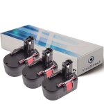 Lot de 3 batteries pour bosch ahs 41 coupe bordures 3000mah 14. 4v - visiodirect -