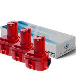 Lot de 3 batteries pour makita uc120dw tron�onneuse sans fil 3000mah 12v - visiodirect -