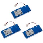 Lot de 3 batteries ni - mh vhbw 3000mah (6v) pour outil compatible avec bosch roll - lift rollfix somfy, ...