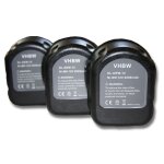 Lot 3 batteries ni - mi vhbw 2000mah (12v)pour outils cd431k, fs12, fsl12, hp331k2, mt1203b, ps12vk, ...