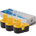 Lot de 3 batteries pour ryobi p2500 s�cateur 3000mah 18v - visiodirect -
