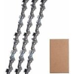 Lot de 3 cha?ne de tron?onneuse 3 / 8lp 52 maillons 1, 1mm 35cm faible rebond compatible avec bosch ake ...