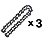 Lot de 3 cha�nes 72 maillons pour tron�onneuse