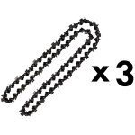 Lot de 3 chanes 76 maillons pour trononneuse