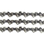 Lot de 3 chanes de trononneuse - 72 entraineurs - pas 3 / 8 - jauge 0. 58 (1. 5mm) - guide de 50 cm ...
