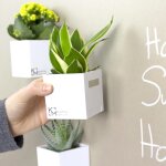 Lot de 3 cubes magntiques 6, 5 cm - noir, ivoire, blanc - botes de rangement ou porte - pots magntiques ...