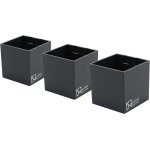 Lot de 3 cubes magntiques de 6, 5 cm - plomb - botes de rangement ou cache - pots magntiques avec ...