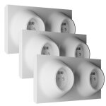 Lot de 3 doubles prises 2p + t fontini