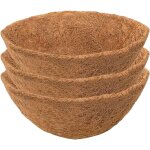 Lot de 3 doublures en fibre de coco pour panier suspendu, 35, 6 cm en forme de bol en noix de coco pour ...