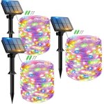 Lot de 3 guirlande solaire exterieur, 3x12m 120 led golaire extérieur ip65 etanche, 8 modes guirlande ... Lot de 3 guirlande solaire exterieur, 3x12m 120 led golaire extérieur ip65 etanche, 8 modes guirlande ...