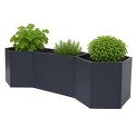 Lot de 3 jardini�res sur pied hwc - p64, jardini�res sur pied en m�tal pour l�gumes / plantes, bacs a ...