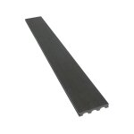 Lot de 3 lames de terrasse composite pleines - long: 2, 4m - 1m2 - gris fonc