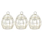 Lot de 3 mangeoires  suspendre pour boules de suif, en fil de fer, pour l'extrieur