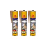 Lot de 3 mastics colles sika sikaflex pro 11 fc purform - beige - 300ml