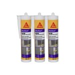 Lot de 3 mastics silicone sika sikaseal 109 menuiserie - beige - 300ml