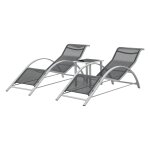 Lot de 3 meubles de jardin transats et table gris noir helloshop26 03 0008780