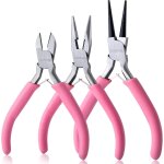Lot de 3 mini pinces à bijoux comprenant une pince à long bec / une pince à bec rond / une pince diagonale, ... Lot de 3 mini pinces à bijoux comprenant une pince à long bec / une pince à bec rond / une pince diagonale, ...