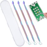 Lot de 3 outils  gratter pour billets de loterie, en acier inoxydable, outil  gratter avec bote de ...