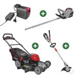 Lot de 3 outils de jardin taille - haie + coupe - bordure + tondeuse tract�e � gazon