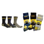 Lot de 3 paires de chaussettes de travail caterpillar c - 123, noir