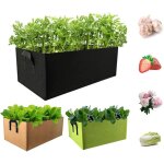 Lot de 3 sacs de culture rectangulaires pour plantes, bassin pour balcon