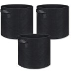Lot de 3 sacs de culture en tissu avec poignes - pots ecologiques non tisss pour plantes, tailles de ...