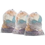 Lot de 3 sacs a linge surdimensionn�s, soutien - gorge en maille pour linge, avec fermeture a cordon ...