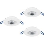 Lot de 3 spots led encastrables zujar, luminaires intérieurs encastrés en plastique blanc, eclairage ... Lot de 3 spots led encastrables zujar, luminaires intérieurs encastrés en plastique blanc, eclairage ...
