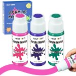 Lot de 3 stylos acryliques de 18 mm pour pierres de largeur, 3 couleurs, pointe de feutre, marqueurs ...