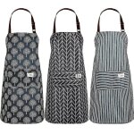 Lot de 3 tabliers impermeables pour femme avec poches et reglables pour la cuisine
