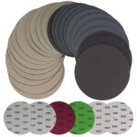 Lot de 30 disques abrasifs pour ponceuse orbitale de 125 mm, disques de ponçage humides et secs, tampon ... Lot de 30 disques abrasifs pour ponceuse orbitale de 125 mm, disques de ponçage humides et secs, tampon ...