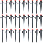 Lot de 30 goutteurs d'irrigation rglables  360 degrs avec connecteur barbel pour tuyau de 4 / 7 mm ...