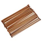 Lot de 36 aiguilles a tricoter en bambou carbonis, pointues, de 18 tailles diffrentes