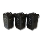 Lot 3x batterie li - ion 4000mah (18v) vhbw pour outils comme compresseur  batterie ryobi r18i - 0.